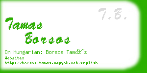 tamas borsos business card